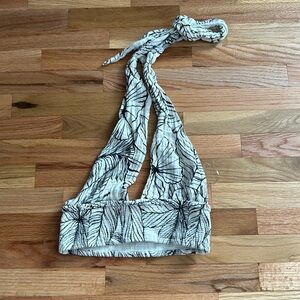 White and Black Crop Top